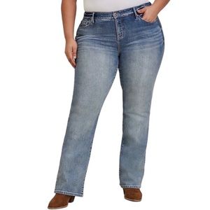 TORRID Mid-Rise Slim Fit Bootcut Blue Denim Jeans Plus Size 26 Regular (4X)